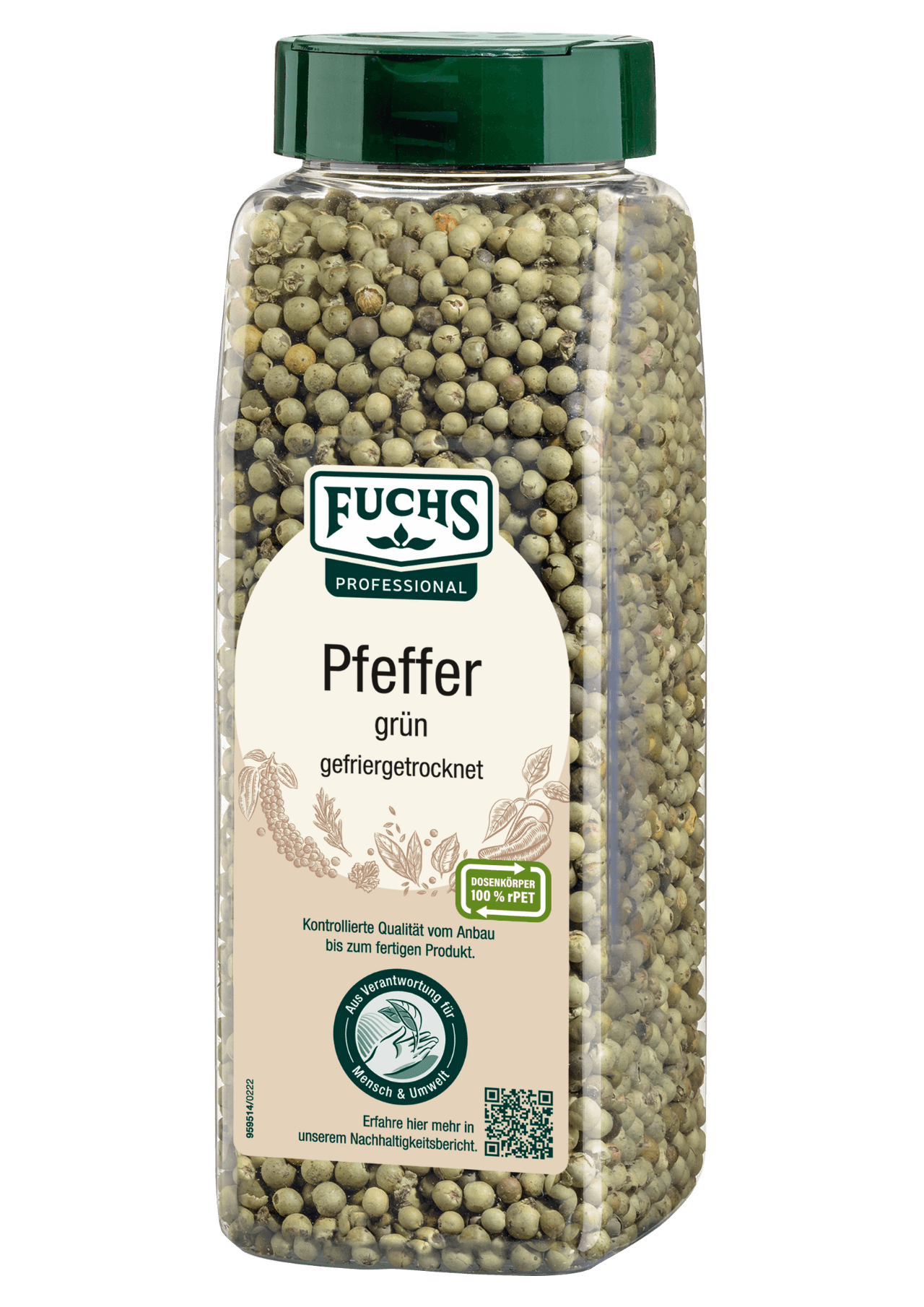 Pfeffer grün gefriergetrocknet