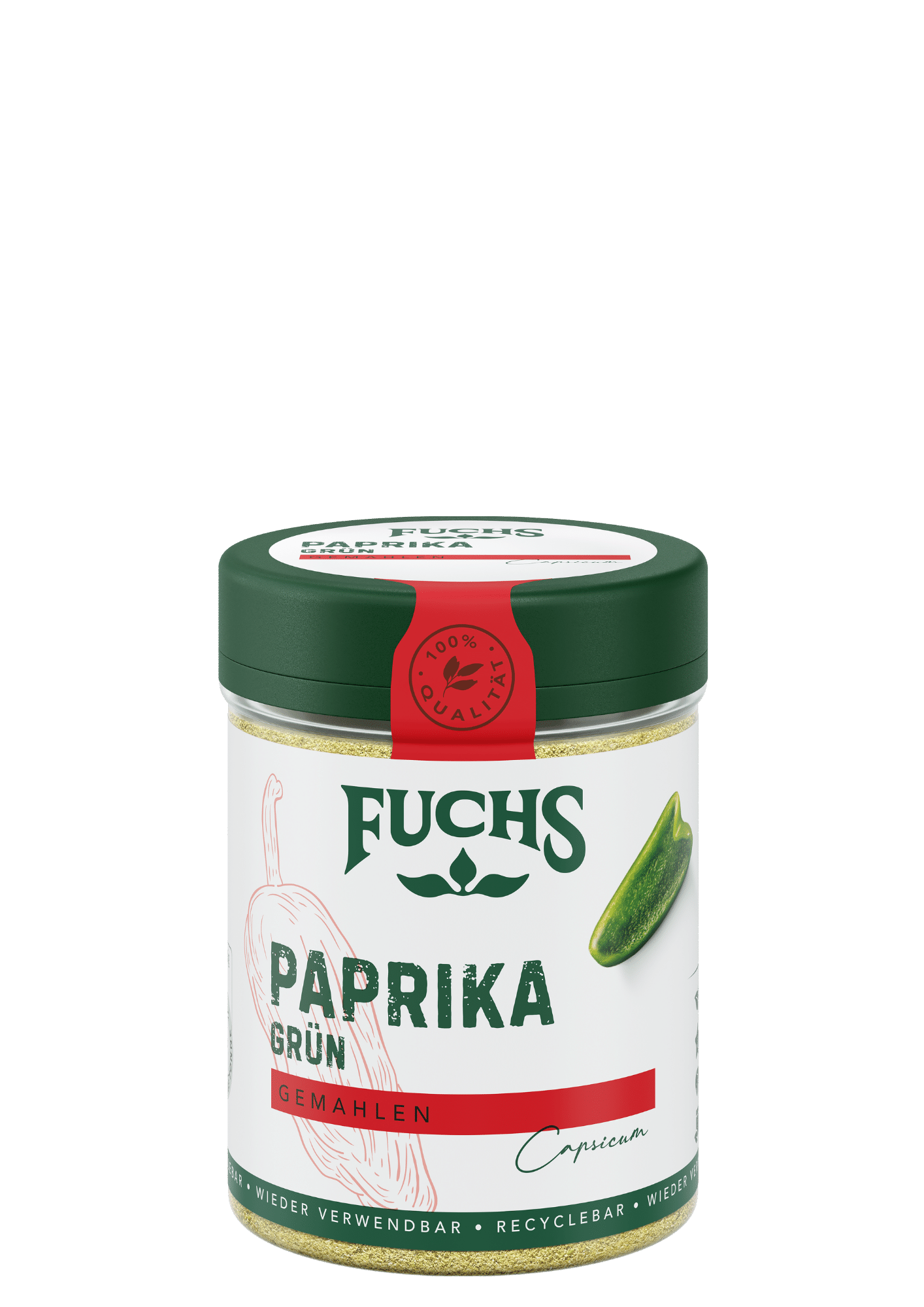 Paprika grün gemahlen